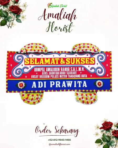Papan Bunga Ucapan Selamat Les